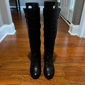 Black Steve Madden Intyce Knee High Boot.